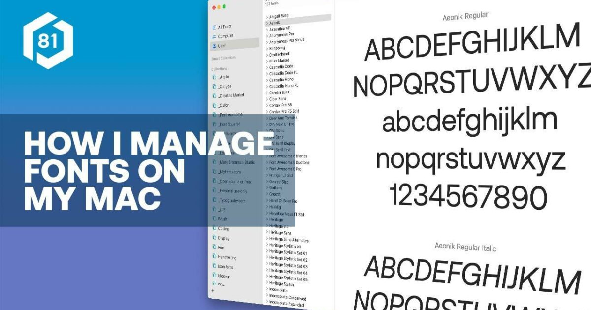 manage fonts mac