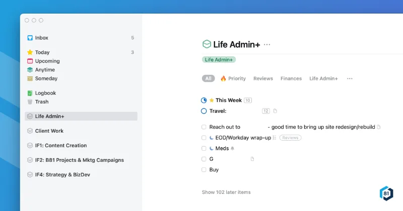 250624 things 3 life admin