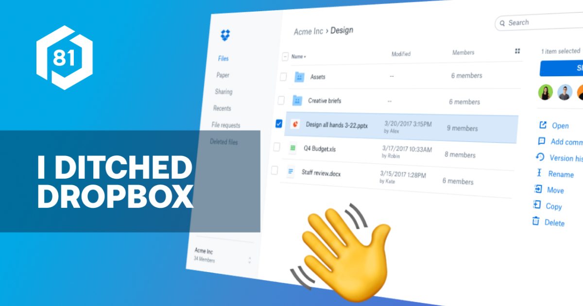 I Ditched Dropbox | Block 81